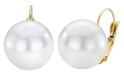 Traveller Oorbellen - Oorstekers Dames - Brisures - Parel - 16 mm - Wit - Hangers - 22kt verguld - 901616
