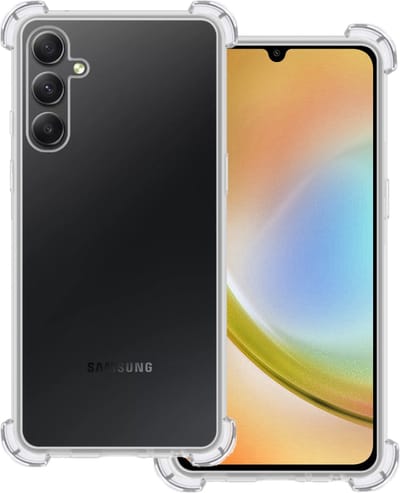 Hoesje Geschikt voor Samsung Galaxy A34 - Sterk & Shockproof - Siliconen Case - Back Cover - Telefoon Hoes Shock Proof - Transparant