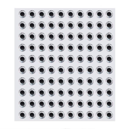 Dailygoods- Vissenlokken Ogen 100 Stks - 3D Simulatie - Zelfklevende Ogen - Vliegbinden - Ambachten - Duurzaam Materiaal - Aasogen