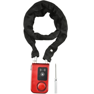 Y797G Waterdicht Slim Bluetooth Fietsketting Slot Anti-Diefstal Smartphone Bedieningsslot Rood black