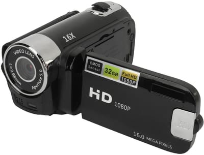 Dailygoods- Digitale Camera 16 MP - 1080p Video-opname - Draaibaar Display 2,4 Inch - 16x Digitale Zoom - Ondersteuning Externe Microfoon - Flexibel Geheugenbeheer tot 128 GB - Camcorder