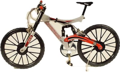 Maddeco - moderne mountainbike - blikken woondecoratie - blik - fiets - 20 cm lang - hand gemaakt