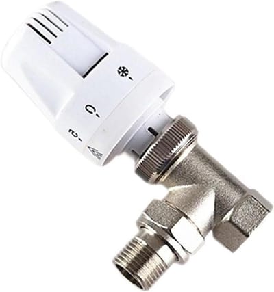 Thermostatische Radiator Kraan - Temperatuurregelaar Klep - Verwarming Regelen - Automatische Temperatuur - 1 Inch - Zilver Wit