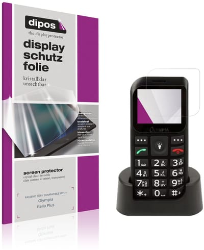 dipos – 4x Beschermfolie geschikt voor Olympia Bella Plus | Krasbestendige & heldere Screenprotector Ultra-Thin