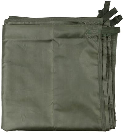MFH Tarp / Afdekzeil, 210D polyester rip-stop, legergroen, bevestigingslussen, 300 x 300CM