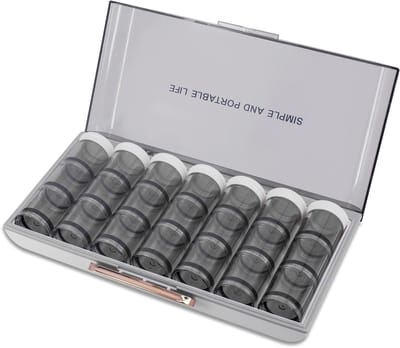 Weekly Pill Organizer voor 3 keer per dag, 7 dagen medicijnbox met aparte compartimenten en stevige sluiting, grote medicijnopbergdoos (Wit)