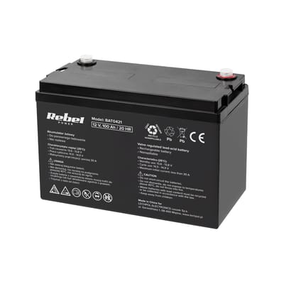 Rebel Power-Serie - Gelaccumulator - 12V - 100Ah - Onderhoudsvrij