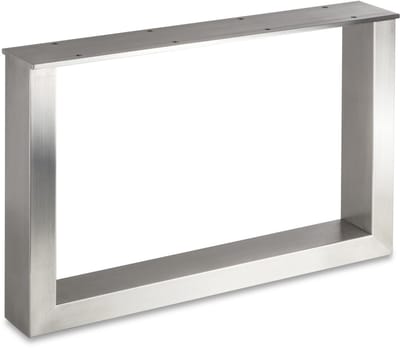 Tafelonderstel TAB echt roestvrij staal Profiel 80 x 40 mm (Hoogte: 400 mm / Diepte: 600 mm)