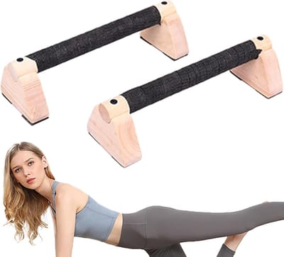 Fitness Handgrepen - Parallet Bars - Kracht Training - Houten Handvatten - 30cm Lengte