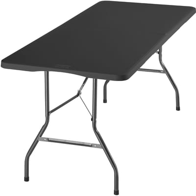 tectake® Inklapbare Campingtafel - 180 x 70 x 74 cm - Kampeertafel - Picknicktafel - Tuintafel - Weerbestendig - Met Draaggreep - Antraciet