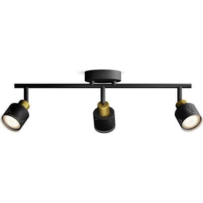 Philips Niall Spot - Plafondspot met drie lichtpunten - Zwart met goud design - GU10 LED fitting