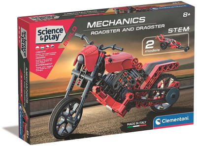 Voertuig Roadster en Dragster Motorfiets en Raceauto Bouwkit Clementoni