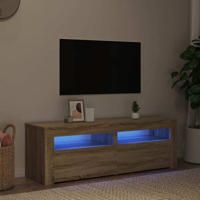 vidaXL - Tv-meubel - met - LED-verlichting - 120x35x40cm - sonoma - eikenkleurig