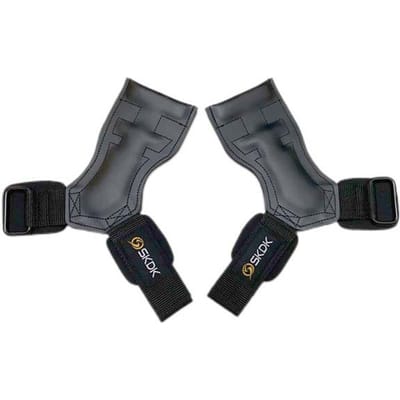 Gewichthefhaken, zware polsbanden voor de sportschool, handgrepen voor krachttraining, deadlift, optrekken, dumbbell rows, powerlifting-training Black gray
