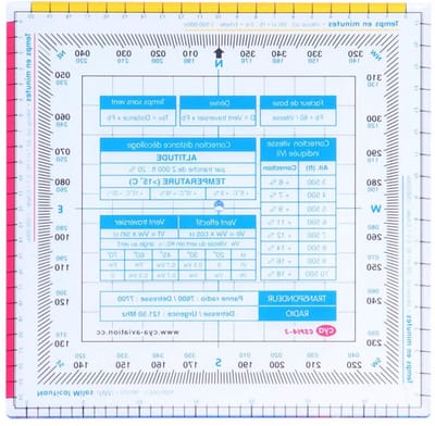 Vliegliniaal met Rekenmachine - Navigatieliniaal Roterend - Nauwkeurig Meten - Kunststof Materiaal - 14 x 148 cm - Transparant