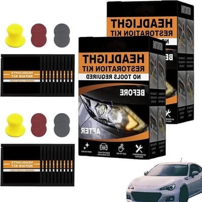 Koplamp Restauratie Kit - Koplamp Doekjes - Verbeter Rijveiligheid - Herstelt en Beschermt - 3 Stuks - Transparant
