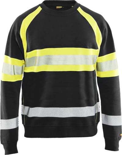 Blaklader Sweater High Vis 3359-1158 - Zwart/High Vis Geel - 5XL