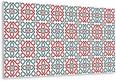 Tulup PVC Wandpaneel - Arabisch Patroon Vinyl Wandpaneel - 100 cm x 50 cm - Veelkleurig PVC Wandpaneel - 1 stuk - Vinyl Wandpaneel - Mozaïek Wandbekleding - Wandbekleding Vinyl - Plaktegels Keuken en Badkamer
