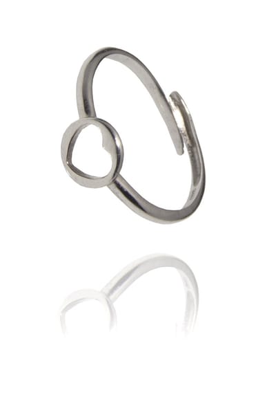HÕBE – Hart Ring –  Sterling Zilver – Gerecycled Zilver –  Ring– Handgemaakte Sieraad – Accessories – Dames Ring – Adjustable Ring