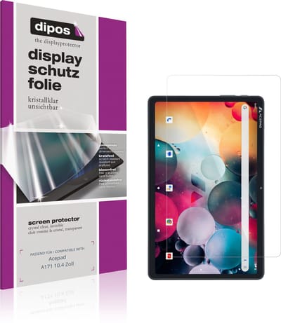 dipos – 2x Beschermfolie geschikt voor Acepad A171 10.4 Zoll | Krasbestendige & heldere Screenprotector Ultra-Thin
