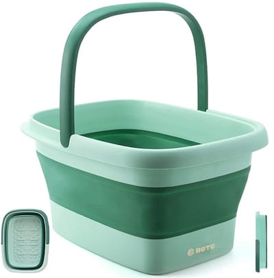 BOTC Opvouwbare Emmer -Voetenbad - Voetenbaden - Voetbad - 42x32.6x25cm - Niet elektrisch - Groen