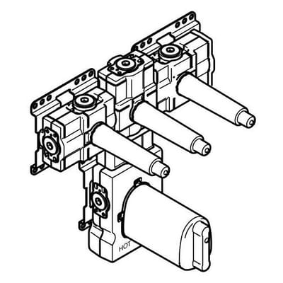 Dornbracht basic body xTool thermostat module with 3 valves 3/4" 3553497090