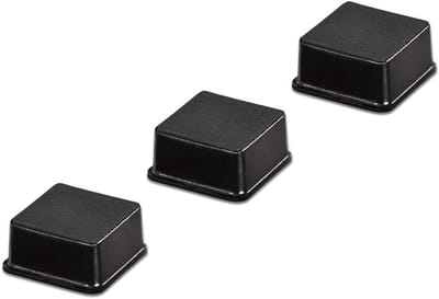 Zelfklevende Vierkante Rubberen Bumperpads 19.8mm voor Meubels en Elektronica - 25 Stuks Zwart