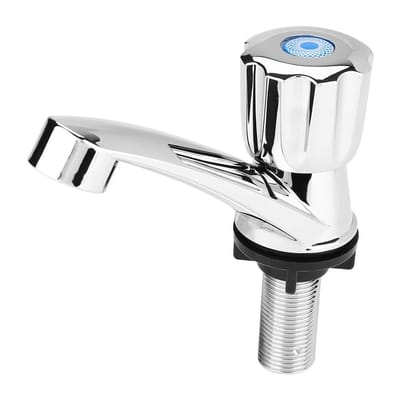 Zeynomax - Wastafelkraan - Verchroomde Koudwaterkraan - Moderne uitstraling - Chroom - Enkelhandgreep - Ideaal voor badkamer en keuken - Eenvoudige ..