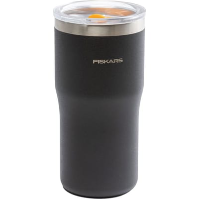 Fiskars On the Go thermobeker 0,5L Zwart – RVS, lekvrij, geïsoleerd voor warme & koude dranken
