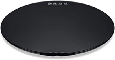 Elektrische Warmhoudplaat - Ronde Hot Plate - Voedsel Warm Houden - Dubbele Temperatuurregeling - 25x25 cm - Zwart