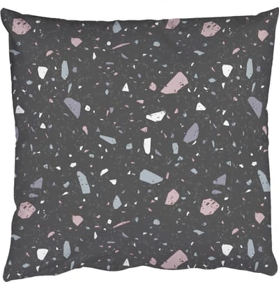 Sierkussens - Kussentjes Woonkamer - 50x50 cm - Terrazzo - Patroon - Zwart - Zacht