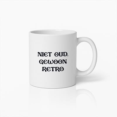 Niet Oud Gewoon Retro Koffiemok – Grappige Vintage Stijl Beker voor Koffieliefhebbers