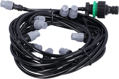 Irrigation Hose Water Treasure Line Kit - Multi Functionele Tuin - Kwekerij - Agrarisch - Grondwater Systeem met 10 Misting Nozzles - 10m 32.8ft PVC ABS