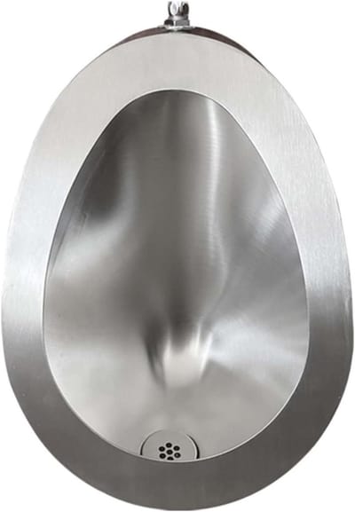 Roestvrij Staal Urinoir - Mannen Toilet - Hygiënisch Werken - Verborgen Sensor - Efficiënt Drainagesysteem - Geborsteld