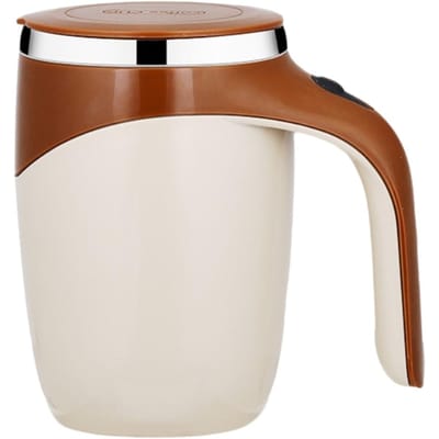 Automatische Magnetische Roer Koffiemok Elektrische Roerbeker Thuis Kantoor Reizen Mengbeker voor Warm brown