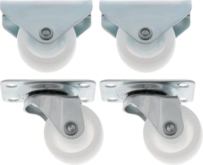 AMIG transportwiel set - 2x zwenkwielen - 2x bokwielen - D25mm - nylon - 120kg