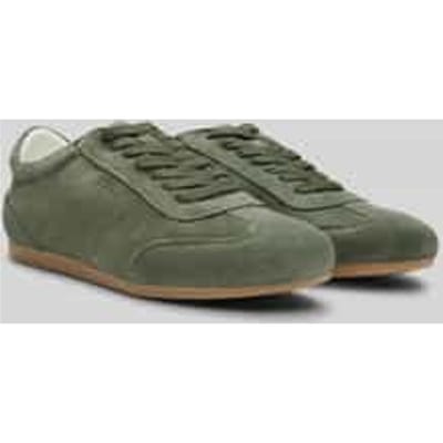 Sneakers van echt suède met reliëflogo