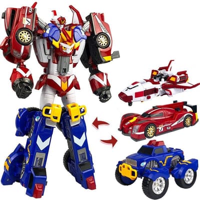 Robot de Transformation 3 EN 1 Tobot Master V en Voiture Jouet Corée Dessin Animé Frères Anime Voiture Déformation Avion Jouets