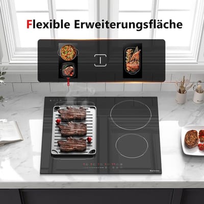 Inbouwoven 4 Zones 60 cm met Slider, Timer en Boost Functie - Veilig Koken