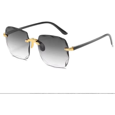 Lunettes de Soleil Carrées Sans Monture Classiques Dégradées pour Femmes Correction Visuelle Professionnelle Utilisation Quotidienne Confortables Haute Performance Optique