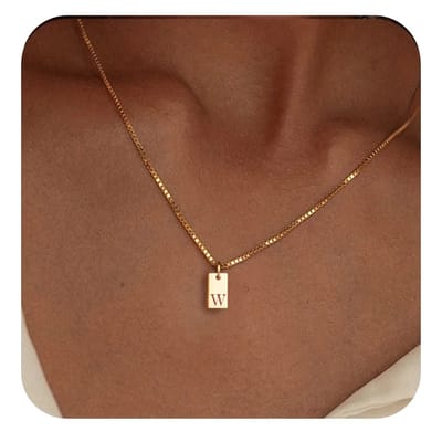 Ketting met initiaal - Stainless Steel - Letter W - Minimalistisch sieraad - Waterproof - Fijne damesketting -