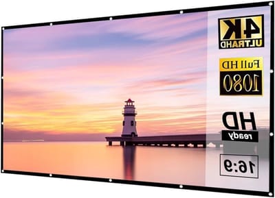 Projectiescherm - Projector Scherm - Thuisbioscoop - Grijs Gordijn Contrast - 120 inch - Mat Wit