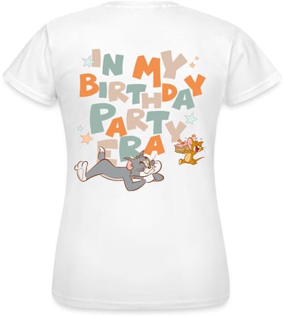 Tom And Jerry Verjaardagsontwerp T-Shirt Dames