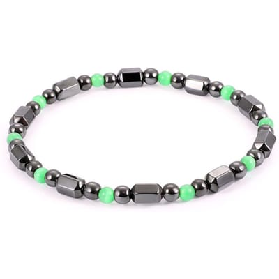 Vrouwen Mannen Magnetische Therapie Hematiet Armband Gewichtsverlies Bangle Sieraden Zwart Groen