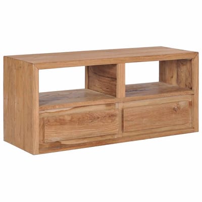 vidaXL - Tv-meubel - 90x30x40 - cm - massief - teakhout