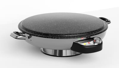 Kadoland - Crêpe- en Pannenkoekenmaker – Elektrische Bakplaat Ø50cm - Sac Bakplaat voor brood, yufka, katmer en andere deegproducten
