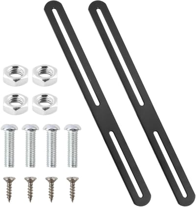 Brievenbus Hekmontage - Hekbevestiging Brievenbus - Brievenbus Bevestigen - Roestvrij Staal - 275 x 24 mm - Zwart