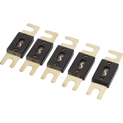 5-delige set 12V24V32V 100A ANL steekzekering verguld groot formaat voor auto audio- en videosysteem beige