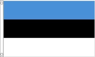 Scoby - Estlandse Vlag - Estonian Flag - Estland - 90x150cm - Original Colors - Strong Quality - Inclusief Bevestigingsringen