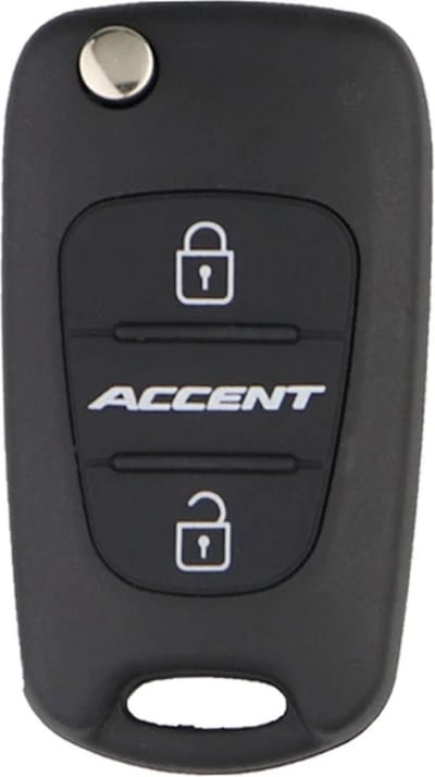 XEOD Autosleutelbehuizing - sleutelbehuizing auto - sleutel - Autosleutel / Geschikt voor: Hyundai Accent inkeping zijkant